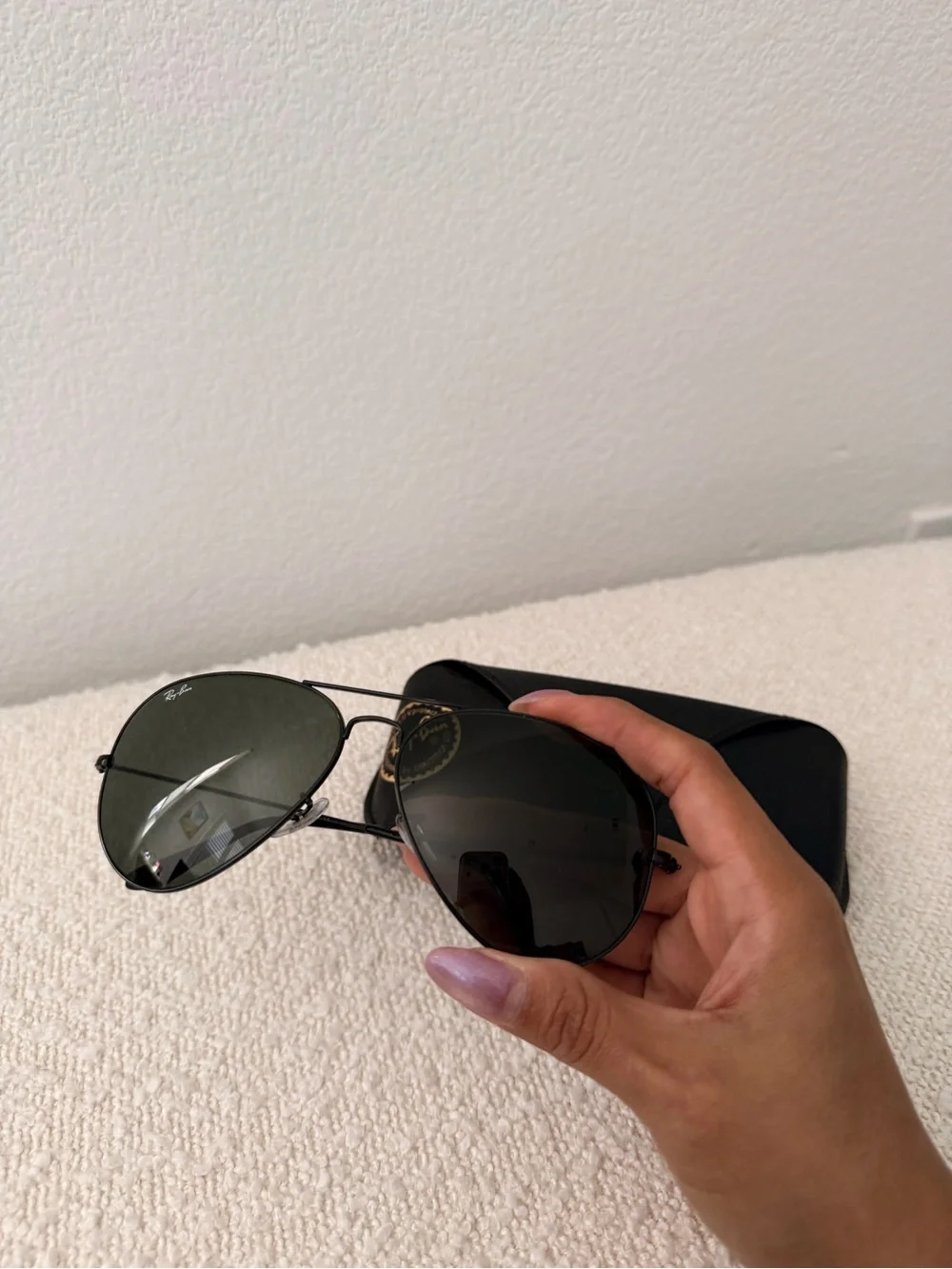 Ray-Ban Black Aviator Large Metal Sunglasses